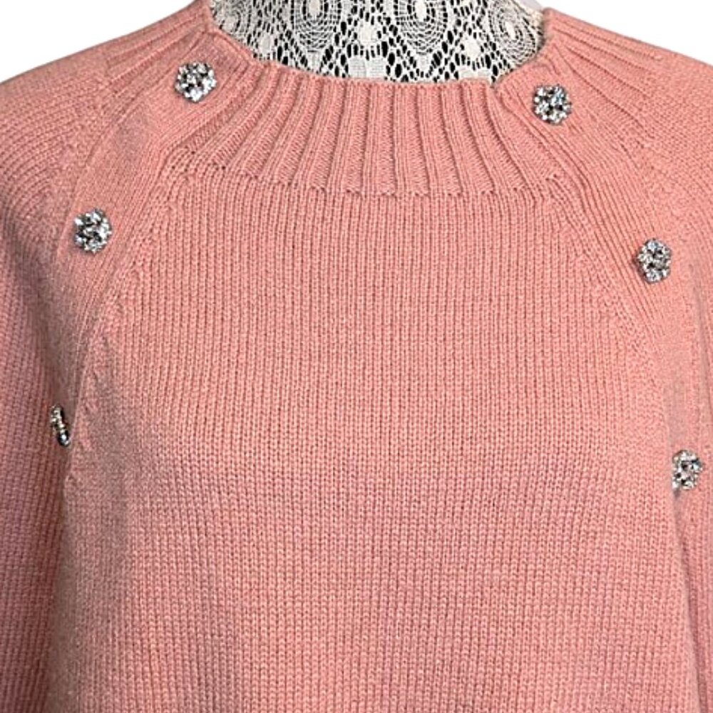 J Crew Crewneck Sweater with Jeweled Buttons Size XXL. Style K5299. - Picture 5 of 6